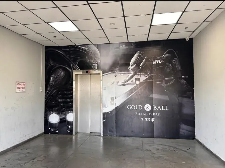 עיטוף קיר מודפס — Gold & Ball ביליארד בר